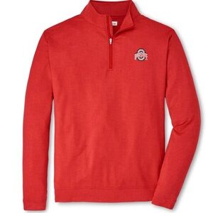 PETER MILLAR Ohio State Buckeyes Perth Stitch Performance Quarter Zip